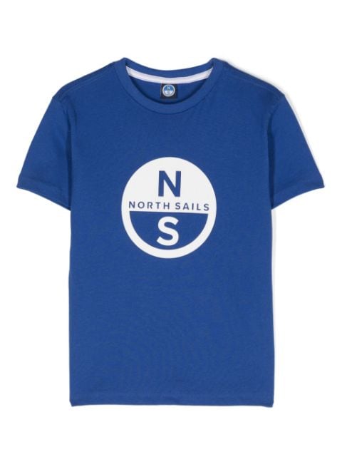 North Sails Kids 로고 프린트 코튼 티셔츠