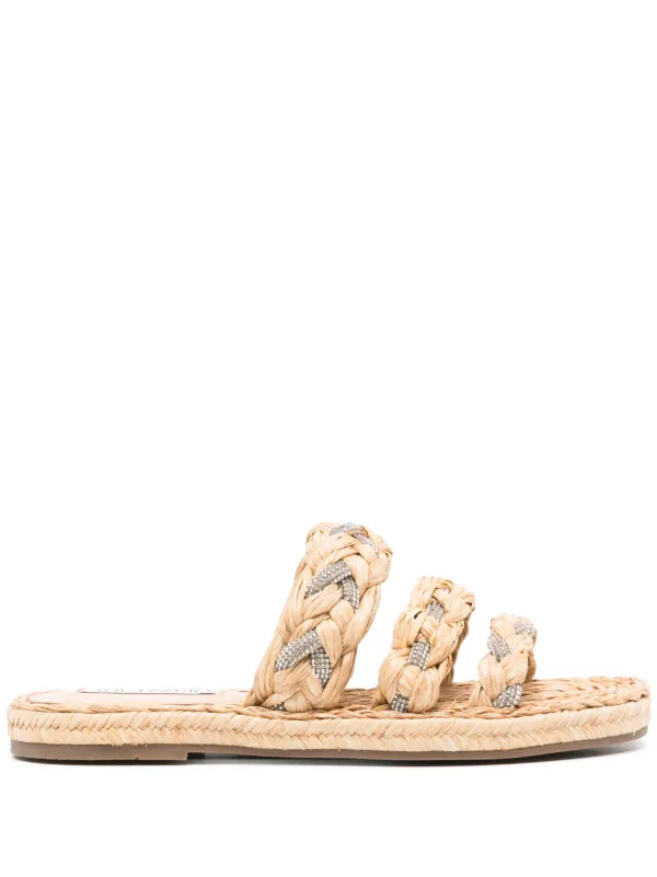 Aquazzura Costiera Crystal-embellishment Espadrilles in Neutrals