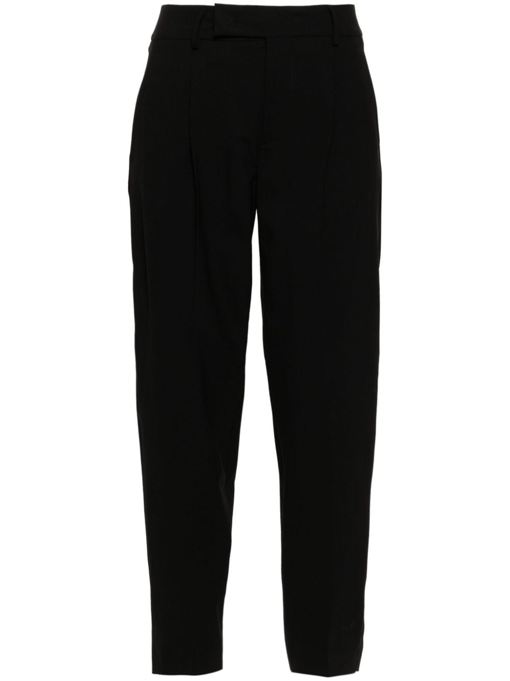 Pt Torino Crepe Tailored Trousers In Black