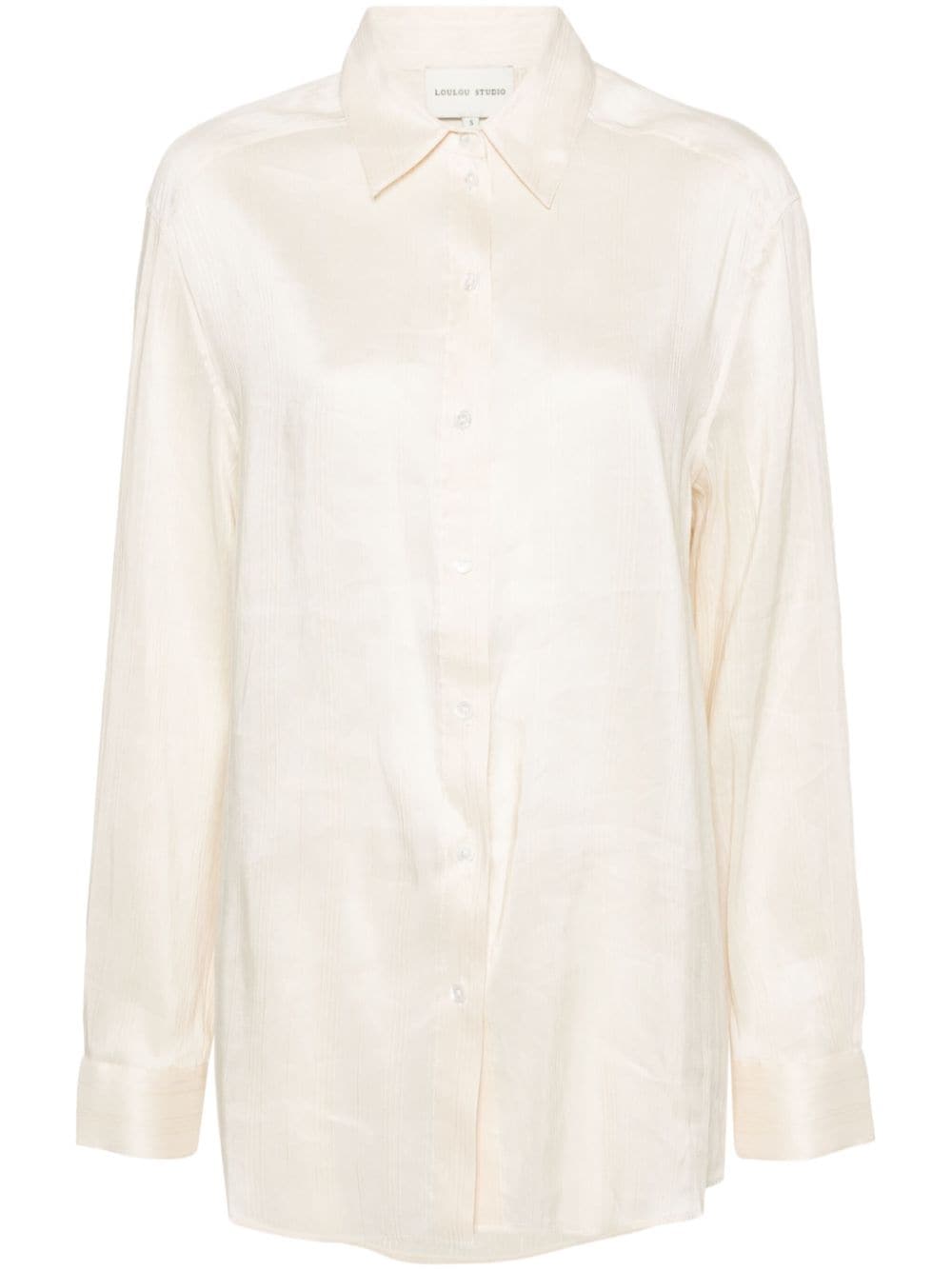 Loulou Studio Canisa Oversized Shirt In Neutrals