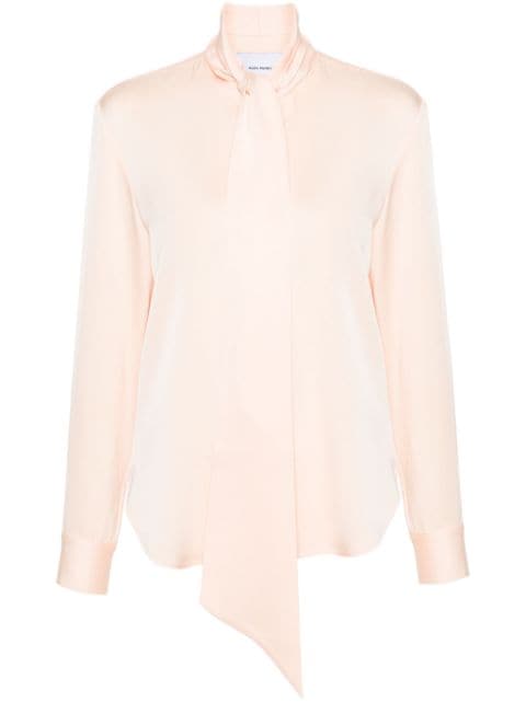 Alex Perry long-sleeve satin shirt