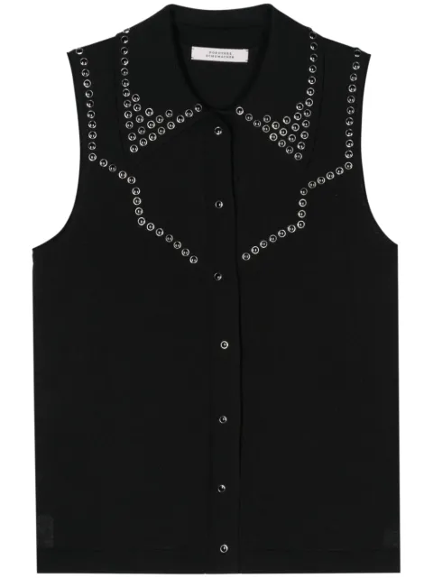 Dorothee Schumacher stud-embellished knitted top