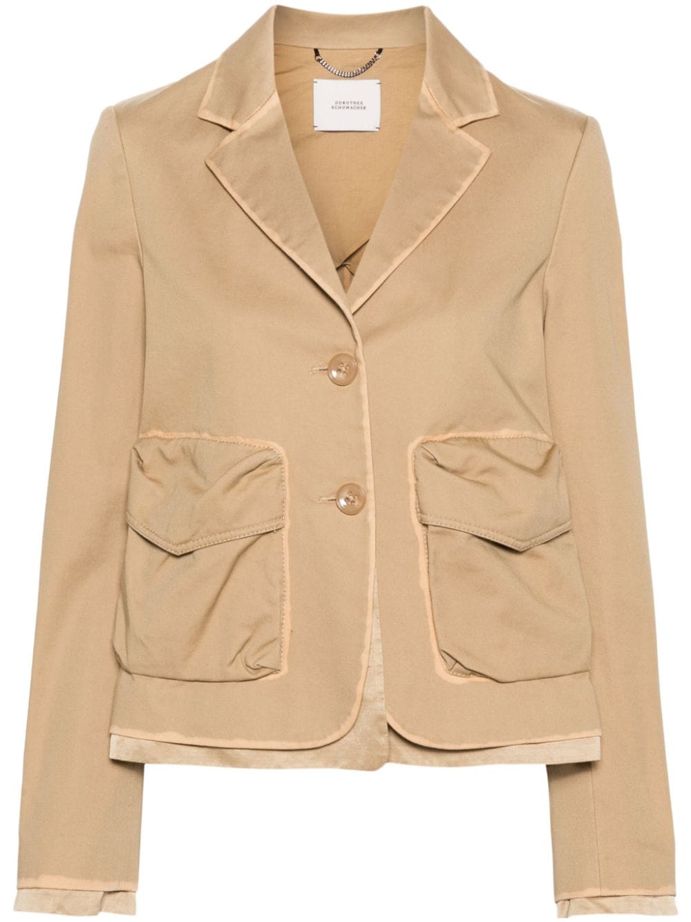 Dorothee Schumacher Perfect Match Cropped Jacket In Brown