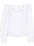 Dorothee Schumacher off-shoulder poplin shirt - White