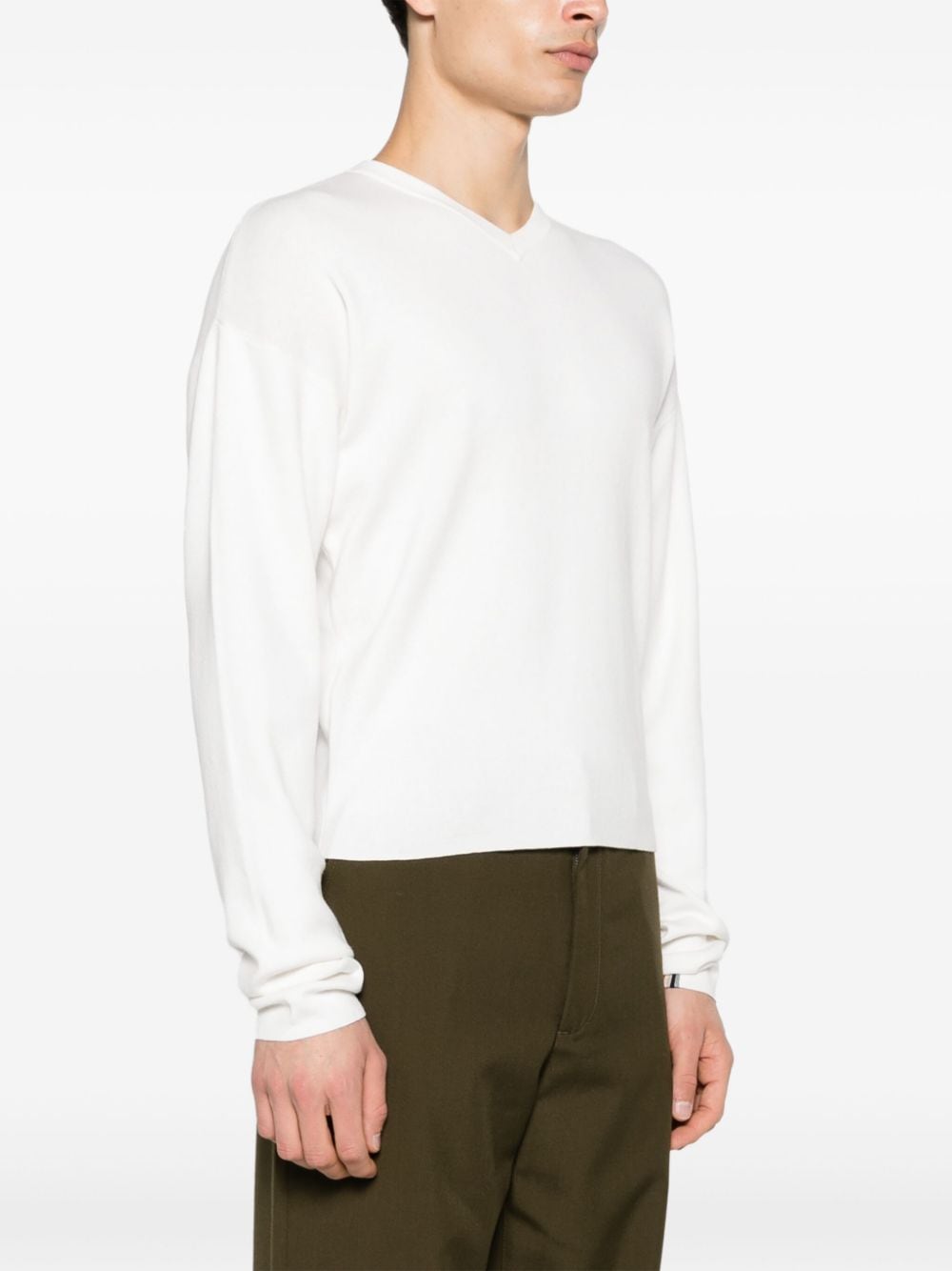 Shop Extreme Cashmere Ninety Fine-knit Jumper In White