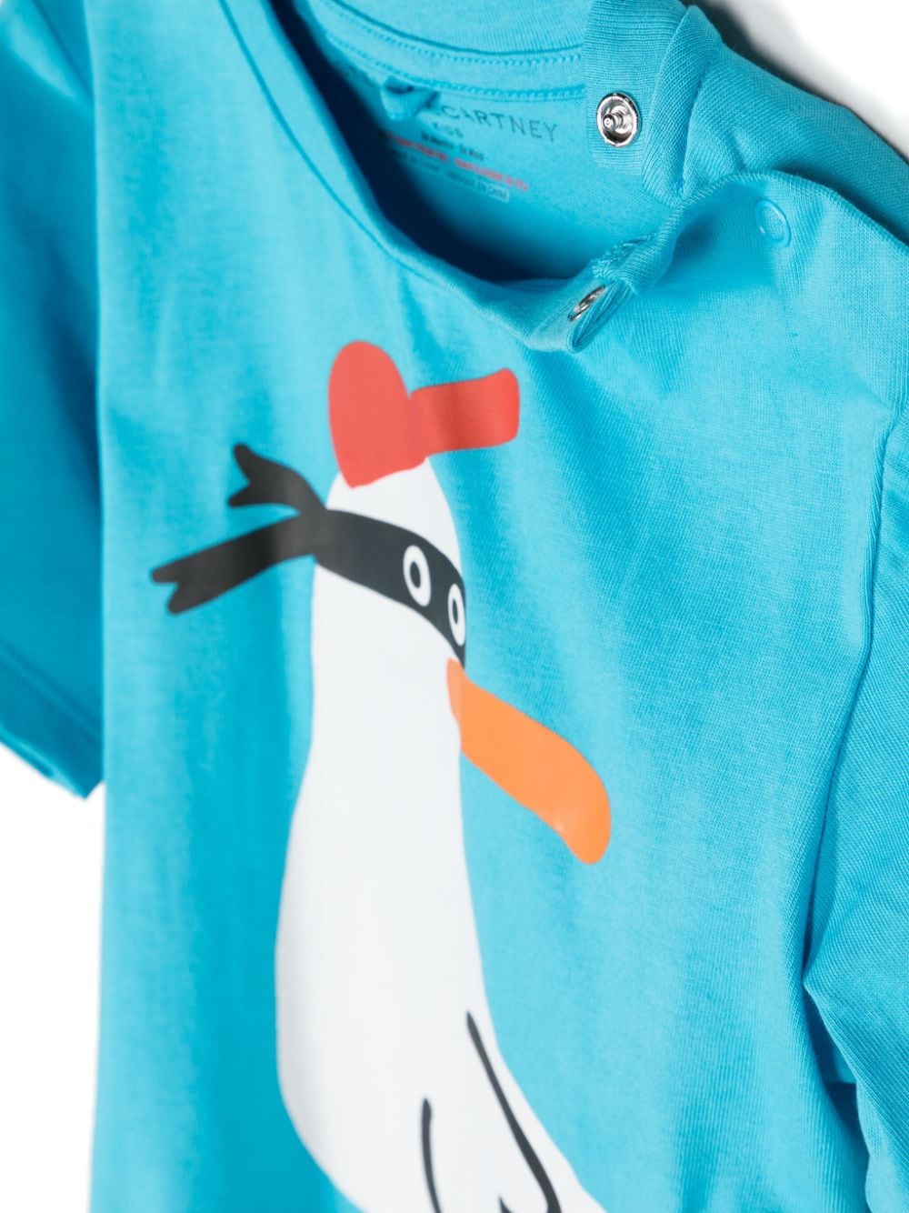 Shop Stella Mccartney Seagull Bandit Cotton T-shirt In Blue