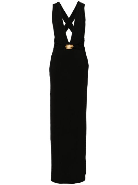 TOM FORD plunging-neck sleeveless gown