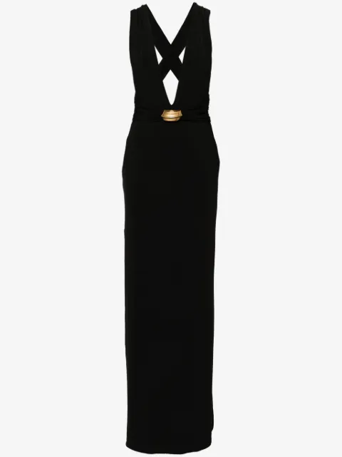 TOM FORD plunging-neck sleeveless gown