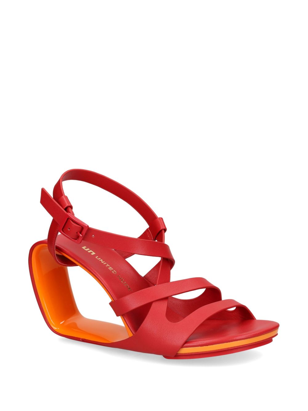Shop United Nude Mobius Sia 90mm Wedge Sandals In Red