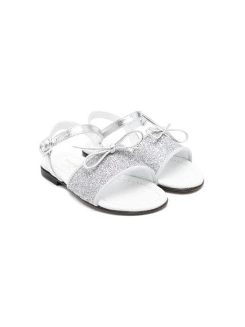 MONTELPARE TRADITION glitter-detail leather sandals