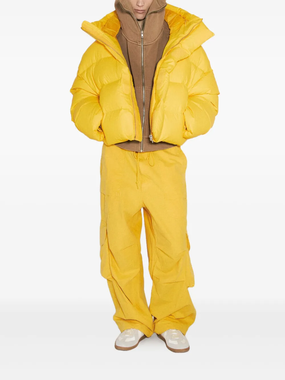 Entire Studios Mml Hooded Puffer Jacket In Yellow