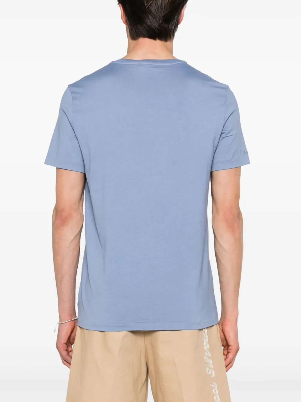 Ralph Lauren Purple Label Katoenen T-shirt met borstzak Blauw