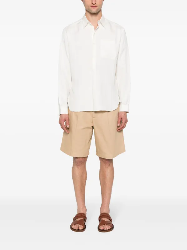 Ralph Lauren Purple Label シルクブレンド シャツ | ホワイト