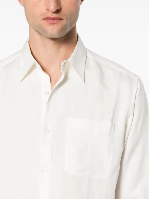 Ralph Lauren Purple Label Poplin silk-blend Shirt | White | FARFETCH