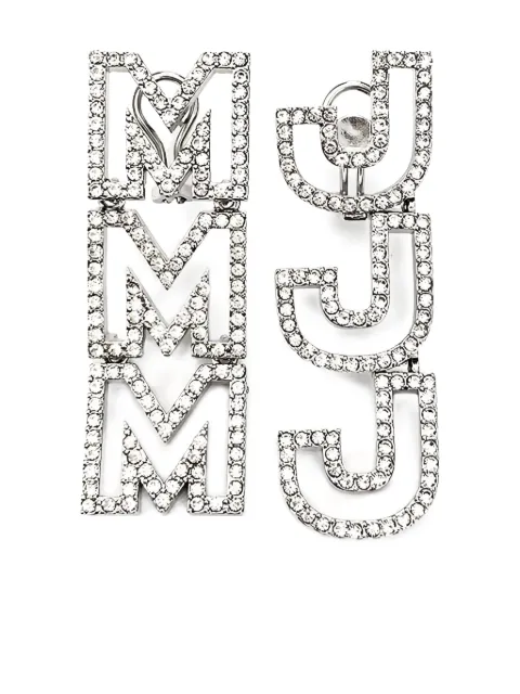 Marc Jacobs aretes con detalles de cristal MJ