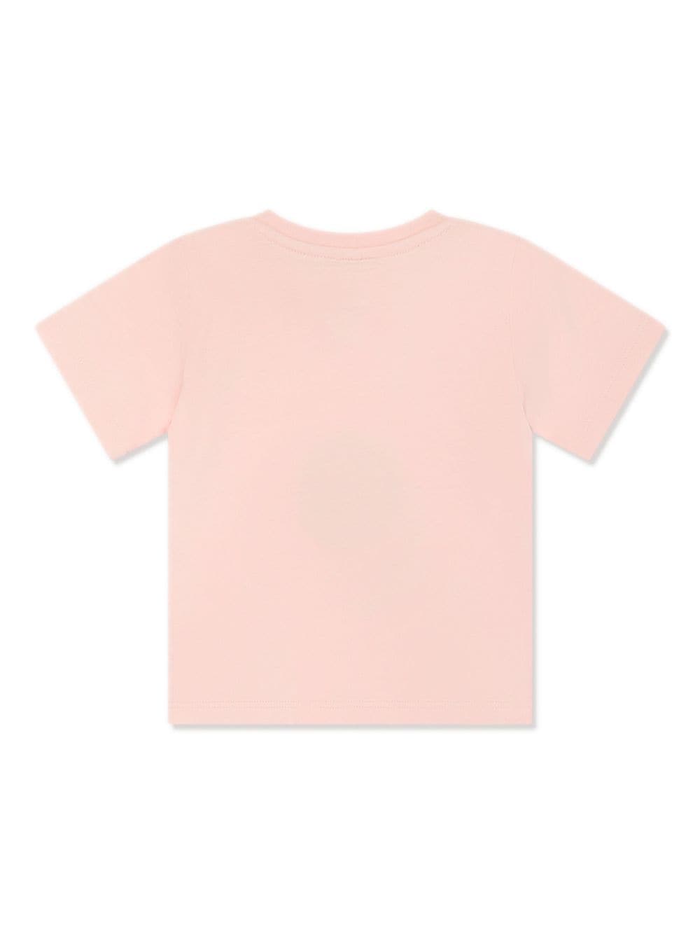 Stella McCartney Kids Katoenen T-shirt met bloemenprint Roze