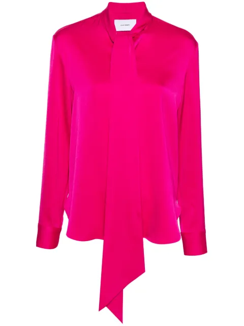 Alex Perry pussy-bow collar satin blouse