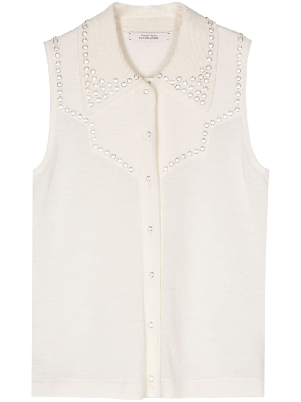Dorothee Schumacher Stud-embellished Vest In White