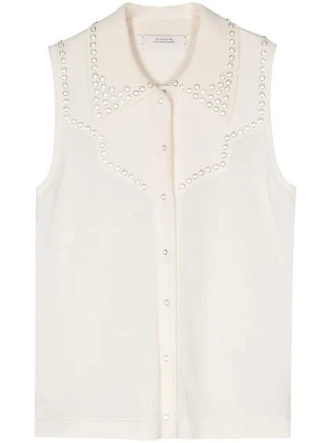 Dorothee Schumacher stud-embellished knitted top
