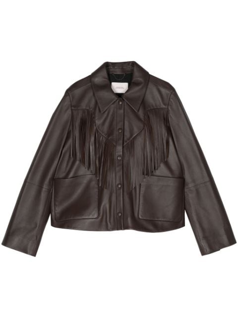 Dorothee Schumacher fringe-detail leather jacket
