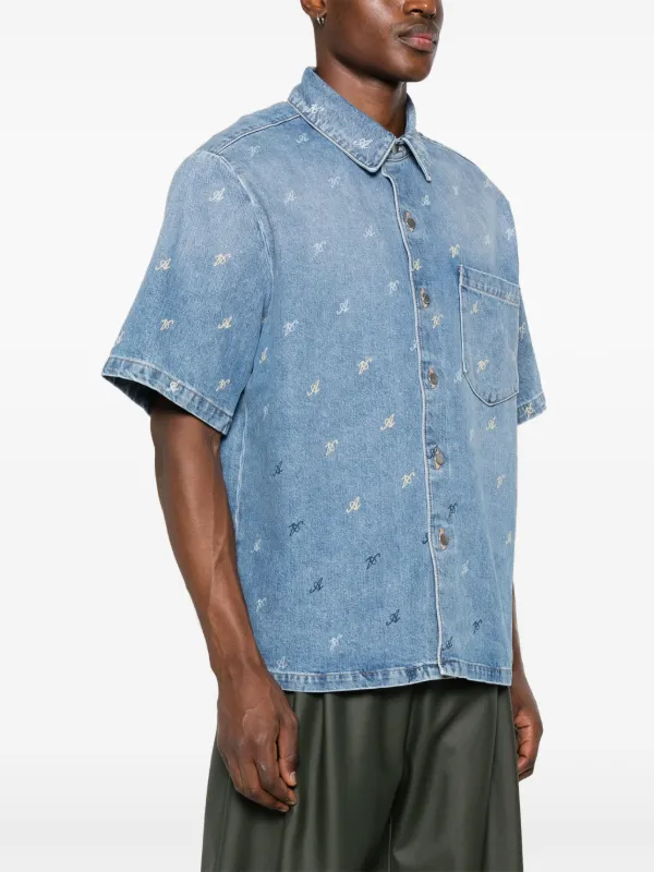 Axel Arigato Miles Denim Shirt | Blue | FARFETCH IN