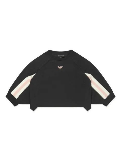 Emporio Armani Kids logo-jacquard cropped sweatshirt