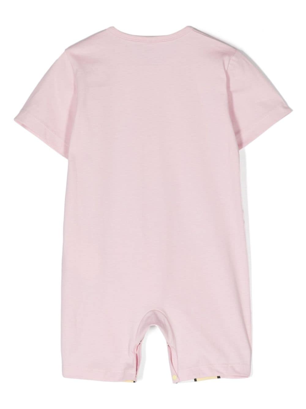 Shop Stella Mccartney Candy Floss Stand Cotton Romper In Pink