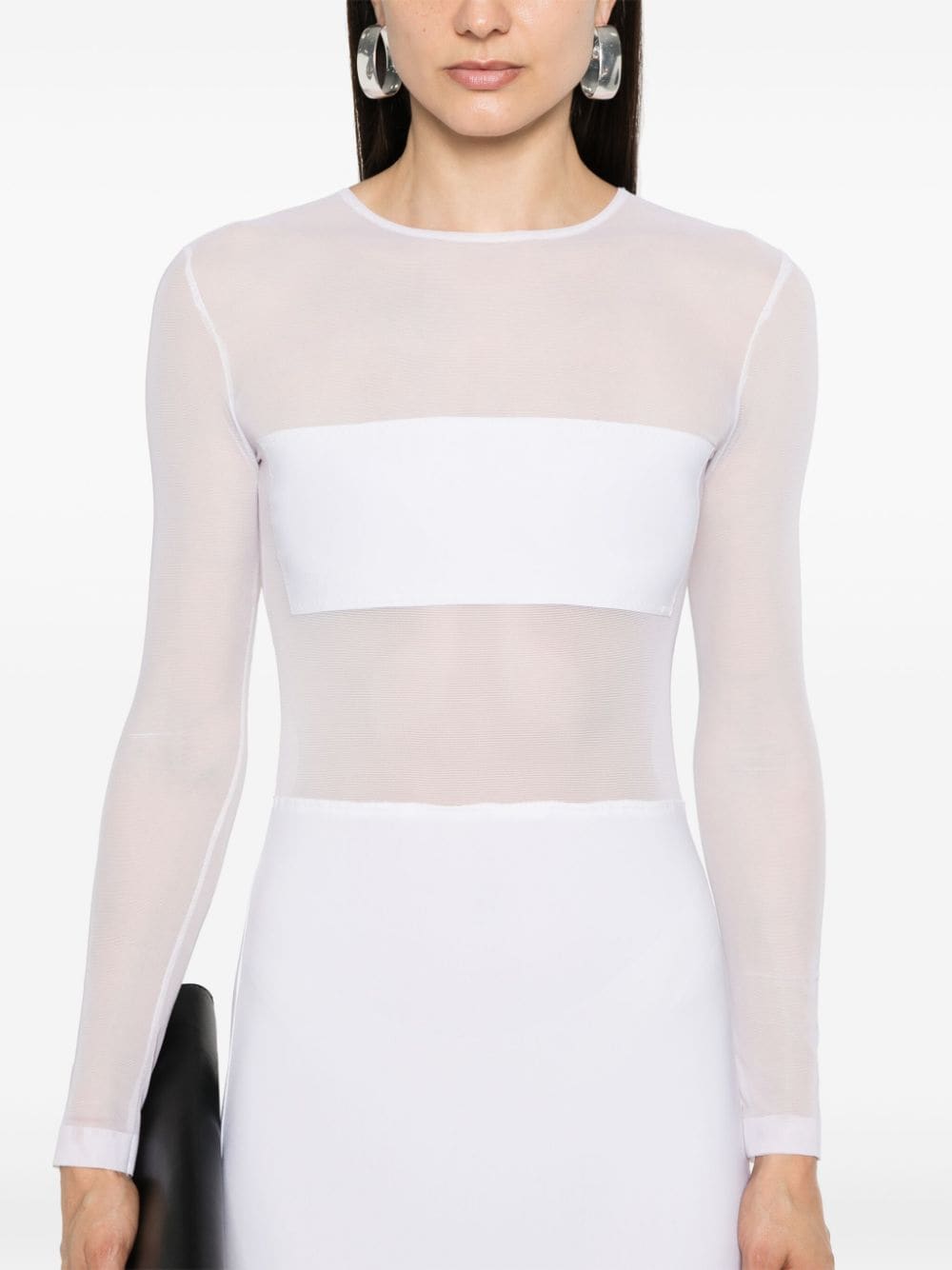 Shop Norma Kamali Dash Dash Maxi Dress In White