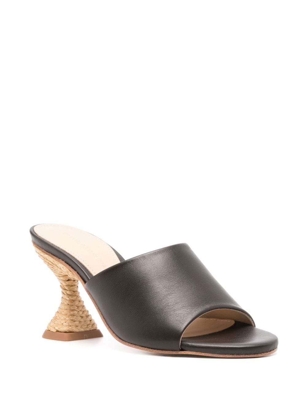 Shop Paloma Barceló Brigite 94mm Leather Mules In Brown