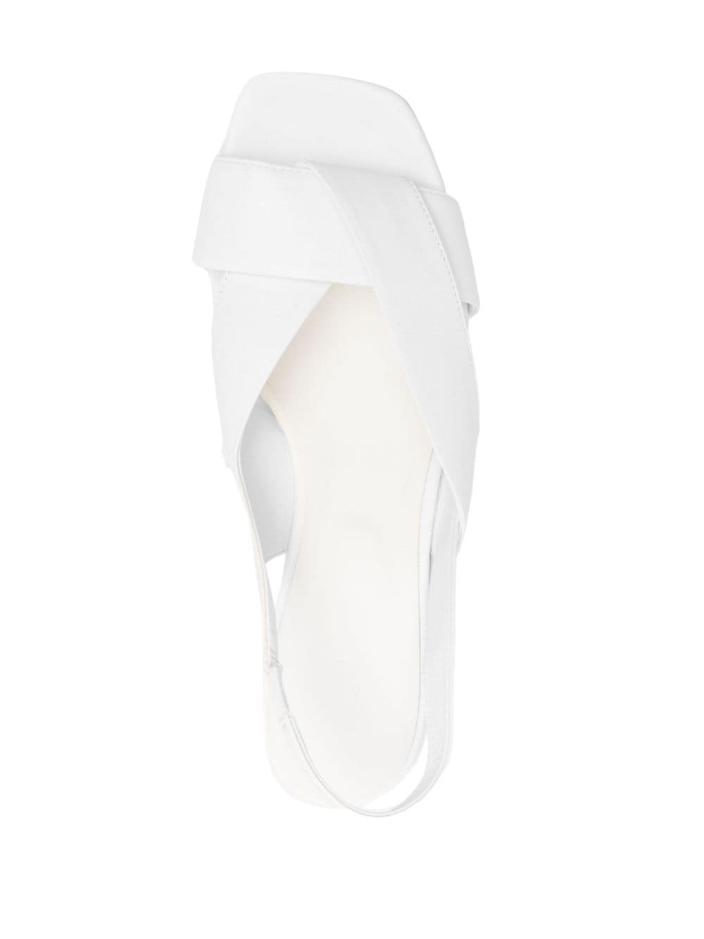 Shop Del Carlo 55mm Leather Sandals In White