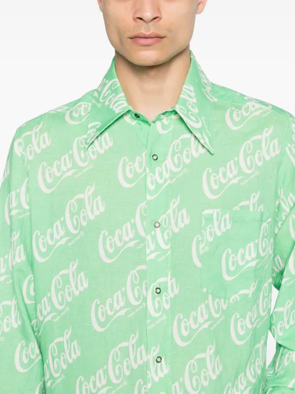 ERL x Coca-Cola monogram-print Shirt | Green | FARFETCH