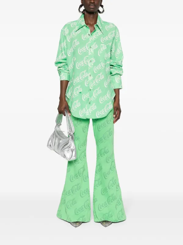 ERL x Coca-Cola monogram-print Shirt | Green | FARFETCH