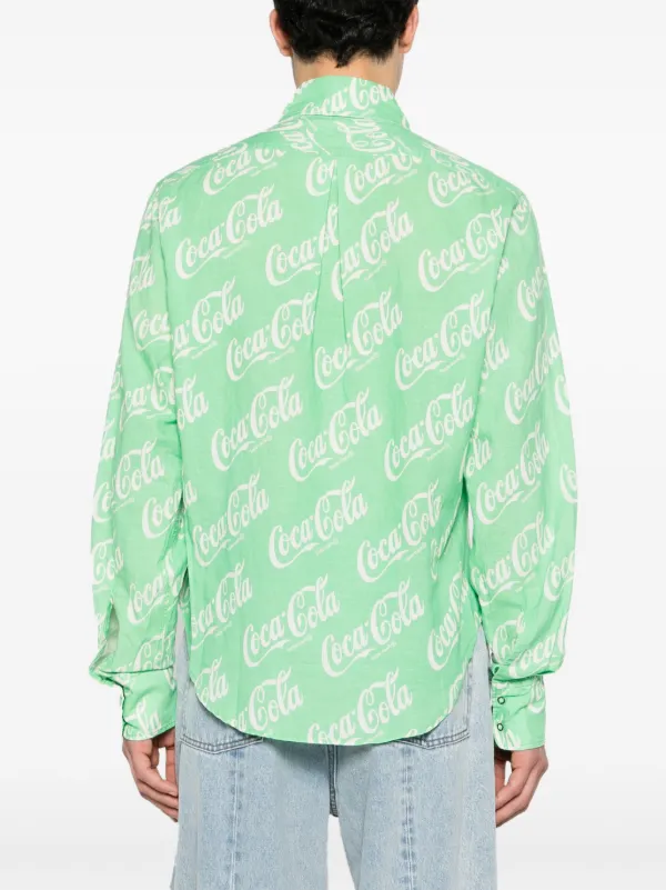 ERL x Coca-Cola モノグラム シャツ | グリーン | FARFETCH JP