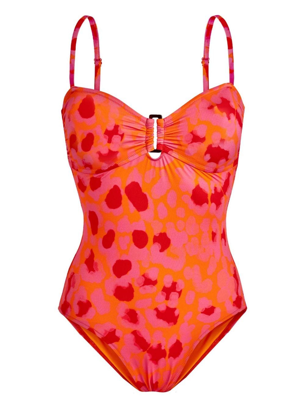 Vilebrequin Lucette Abstract-print Swimsuit In Pink