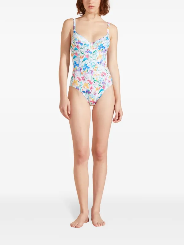 Vilebrequin Leonita Happy Flowers print Swimsuit Blue FARFETCH PH