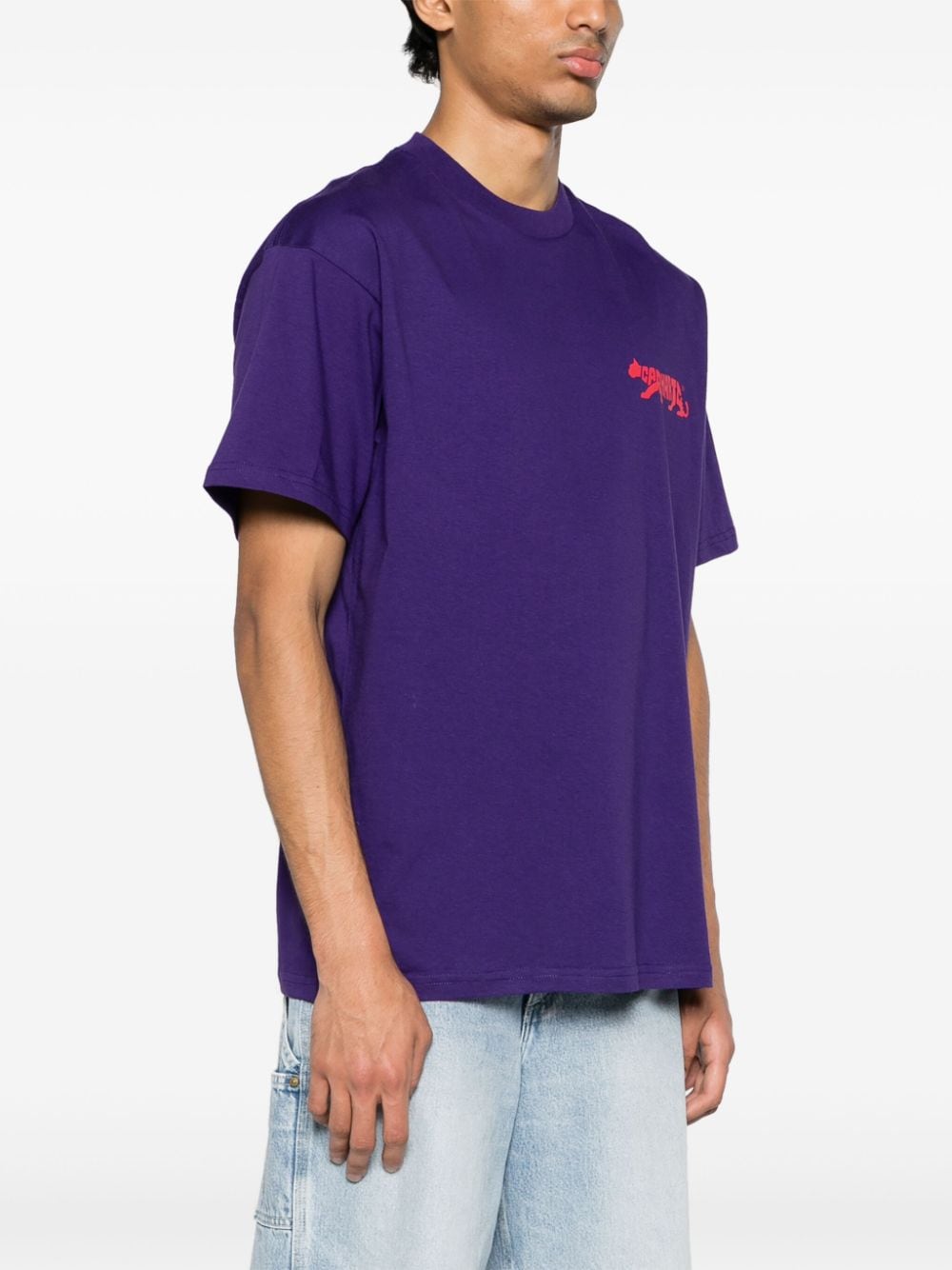 Shop Carhartt Rocky Organic Cotton T-shirt In Purple