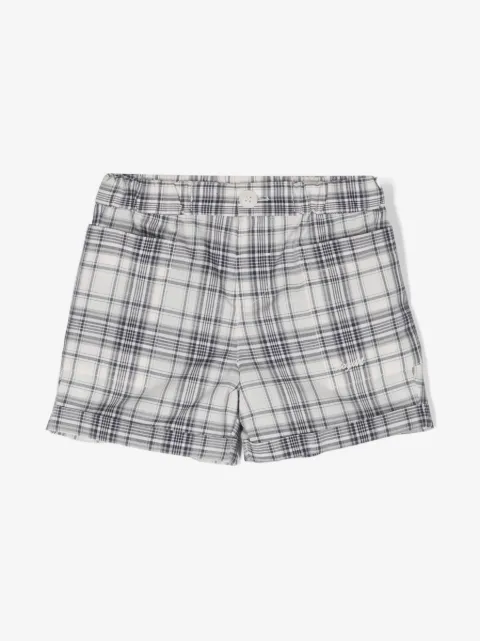 Bonpoint plaid-check cotton shorts