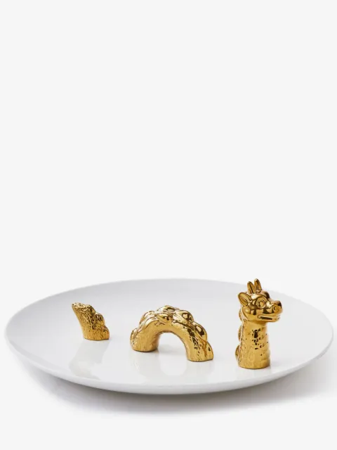 POLSPOTTEN Dragon porcelain decorative plate (40cm)