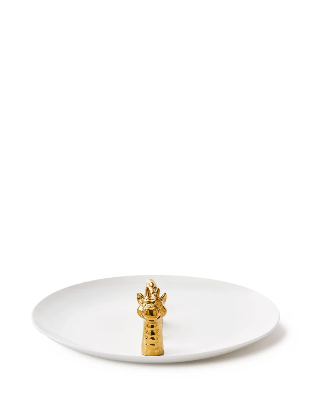 Polspotten Dragon Porcelain Decorative Plate (40cm) In White