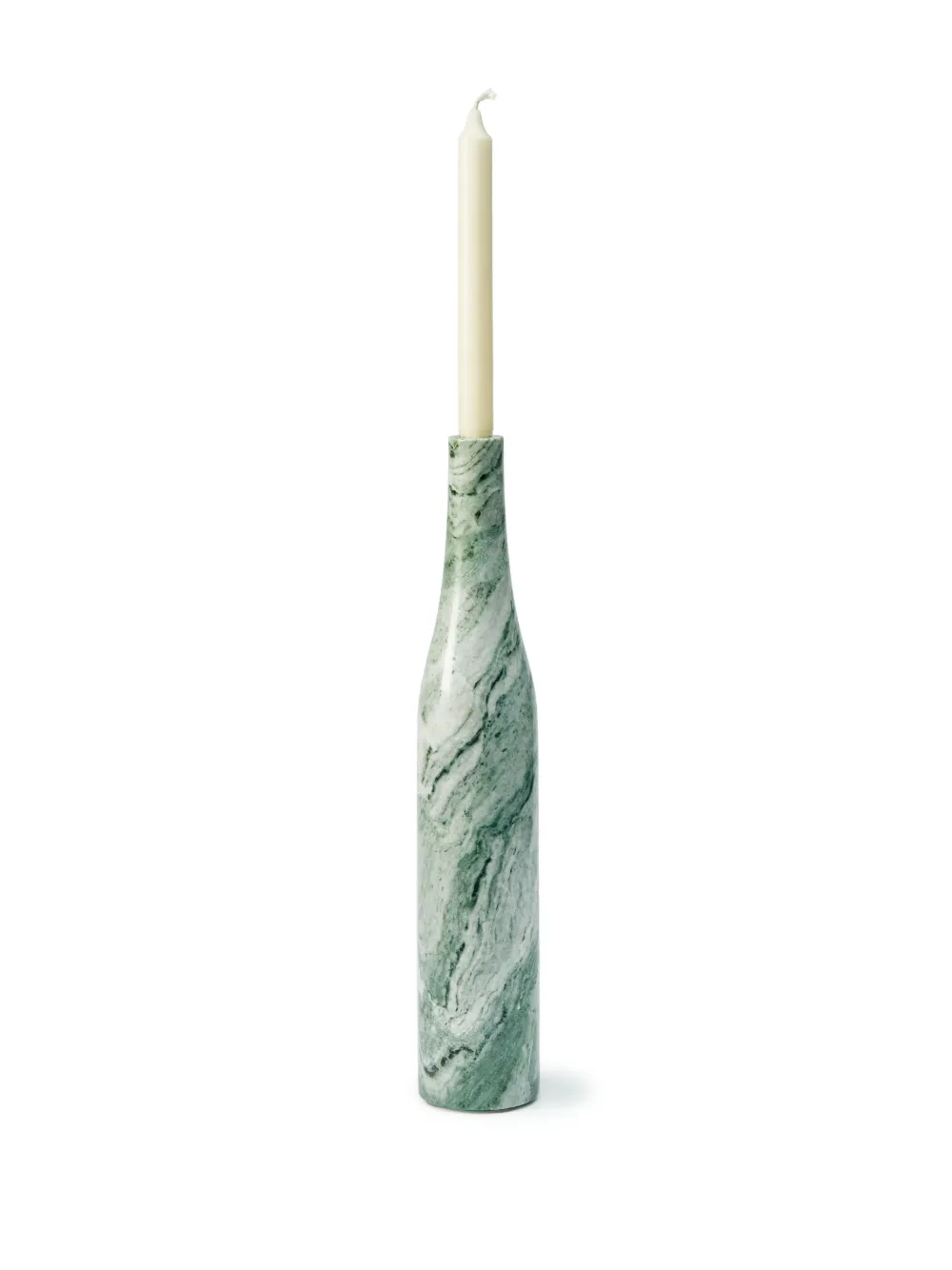 Polspotten Green Heritage Bottle Marble Candle Holder In Green