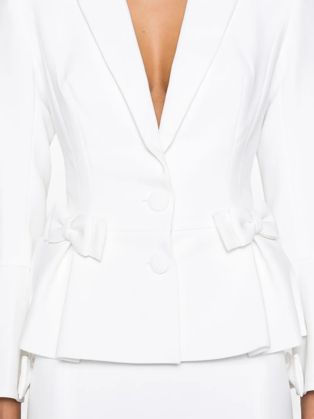 Shop Huishan Zhang Sanna Single-breasted Blazer In White