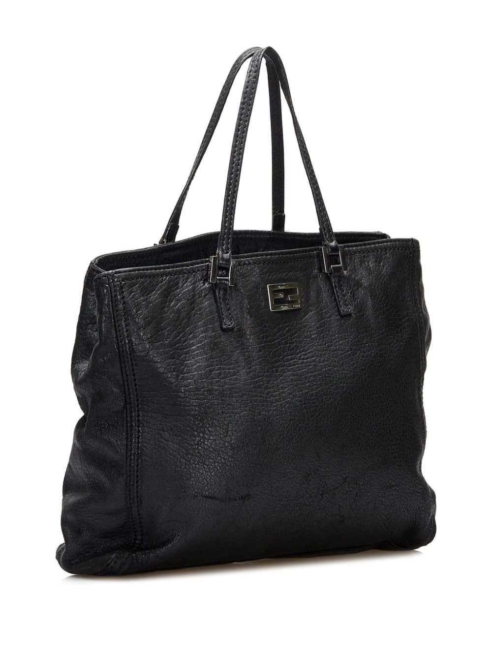 Pre-owned Fendi 2000-2010 Selleria Anna Tote Bag In Black