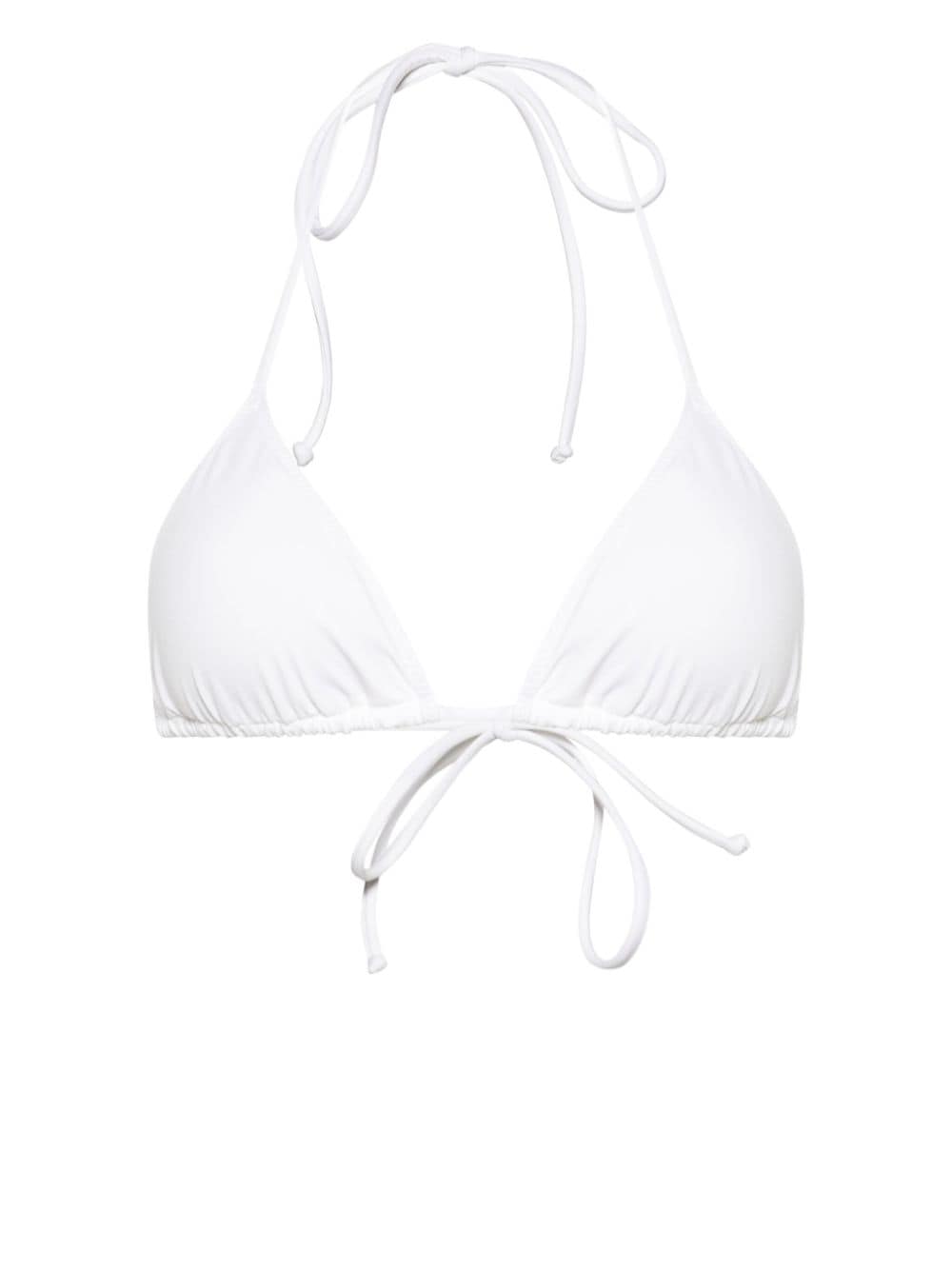 Mc2 Saint Barth Leah Triangle Bikini Top In White