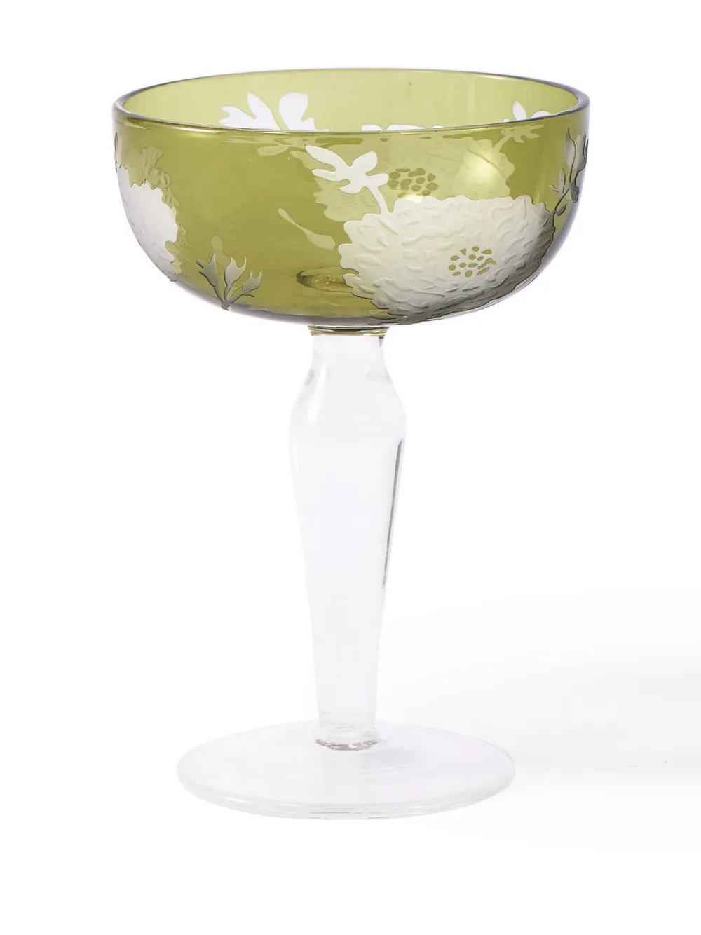 Polspotten Multicolour Peony Coupe Glass Set In White