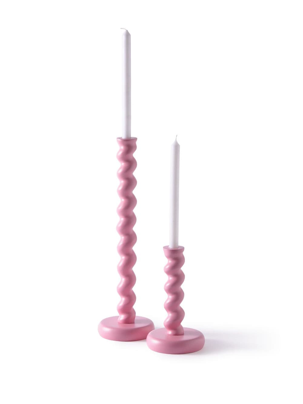 Shop Polspotten Twister Candle Holder (24 Cm) In Pink