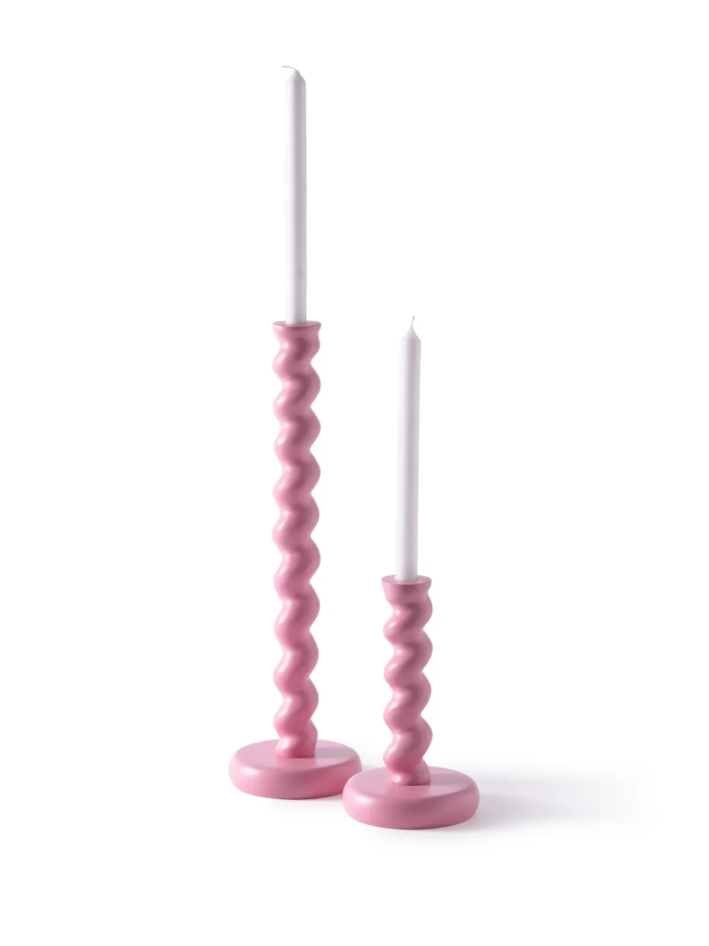  Polspotten Twister Candle Holder (24 Cm) - Pink 