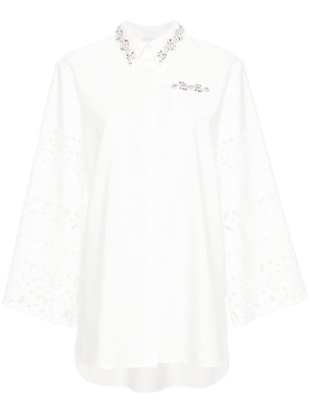 Shop Huishan Zhang Logan Classic-collar Shirt In White