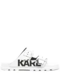 Karl Lagerfeld logo-debossed slides - White