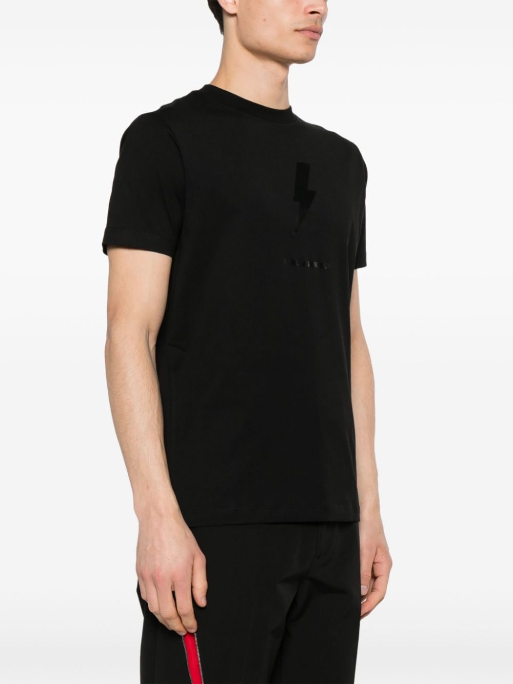Karl Lagerfeld T-shirt met bliksemflitsprint Zwart