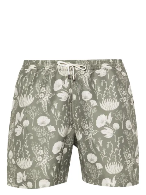 Sunspel leaf-print swim shorts